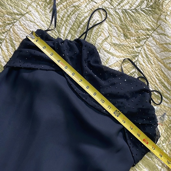 vintage Chelsea, Knights, Elegant Black slip, dress Evening Gown - Picture 8 of 10